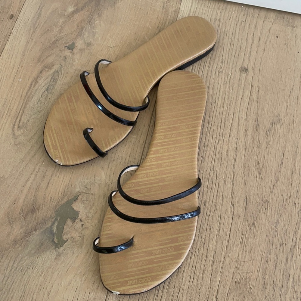 Jimmy Choo flat leather sandals